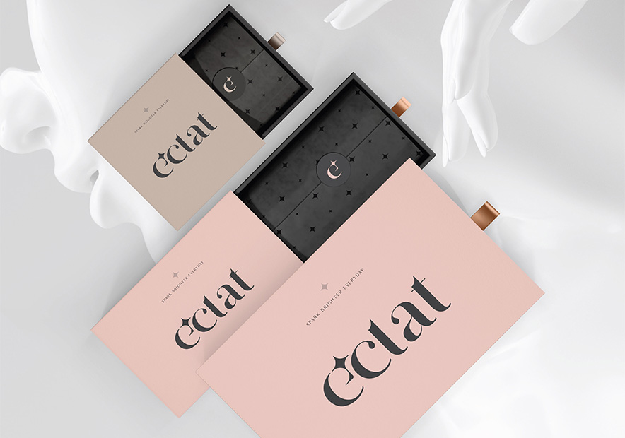埃克莱特（éclat）珠宝首饰时尚优雅的vi品牌形象设计图片鉴赏.jpg